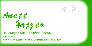 anett hajzer business card